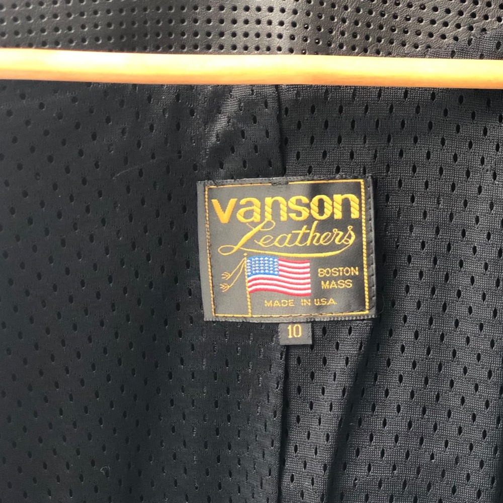 Vanson Perforated Motor Cycle Jacket - Picture 2 of 3